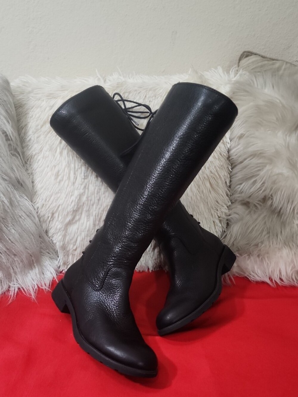 Sofft Sharnell II Leather Lace Up Waterproof Tall Boots
